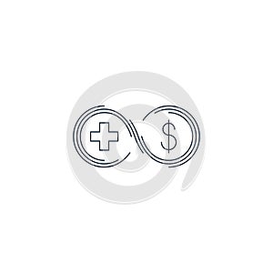 Medical health insurance icon and logo concept