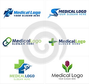 Medical health medicine nature logo design