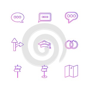 medical , health , navigation , conversation , eps icons set vector