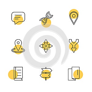 medical , health , navigation , conversation , eps icons set vector