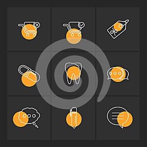 medical , health , navigation , conversation , eps icons set vector