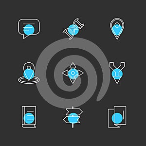 medical , health , navigation , conversation , eps icons set vector