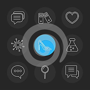 medical , health , navigation , conversation , eps icons set vector