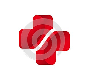 Medical health service cross logo vector online doctor logo design symbol.