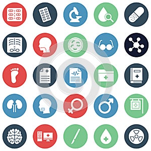 Medical and Health Vector icons Set fully 