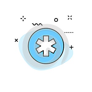 Medical and Health web icons in line style. Medicine and Health Care, RX, infographic. Vector illustration