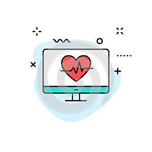 Medical and Health web icons in line style. Medicine and Health Care, RX, infographic. Vector illustration