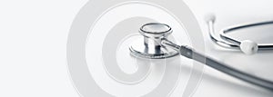 Medical or healthcare concept. stethoscope on a desk