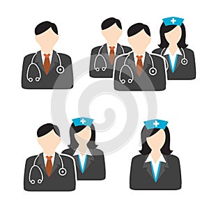 Medical Healthcare Doctor and Nurse Icons