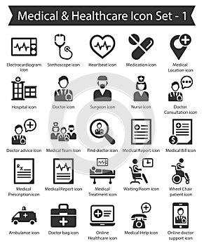 Medical & Healthcare icon set 1