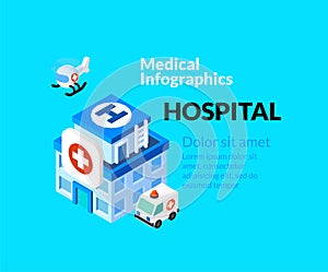 Medical healthcare infographic set with isometric