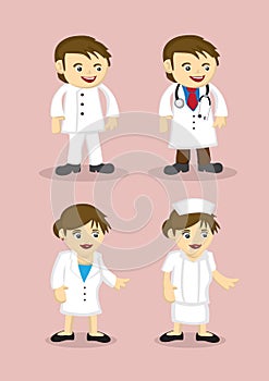 Medical and Healthcare Professionals Vector Icons