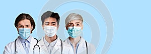 Medical Healthcare Workers Wearing Medical Face Masks Amidst Coronavirus Pandemic