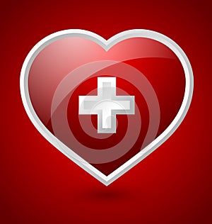 Medical heart icon