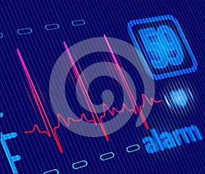 Medical Heart Monitor with ECG wave