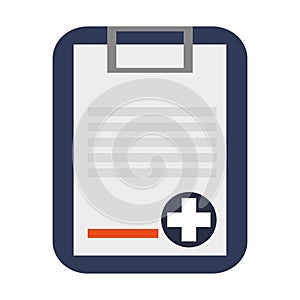 medical history on clipboard icon