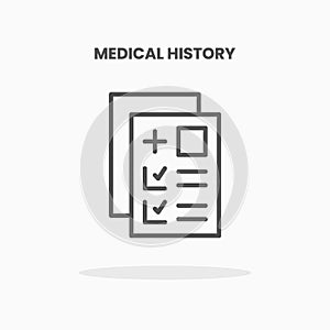 Medical History icon line.