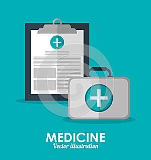 Medical history icon. Medical and Health care design. Vector graphic