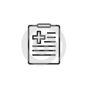 Medical history outline icon