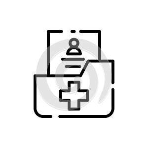 Medical History Outline Icon Vector Illustration