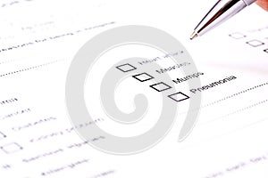 Medical history questionaire