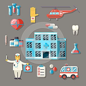 Medical Hospital Ambulance Healthcare Doctor Flat