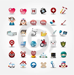 Medical and Hospital icons collection