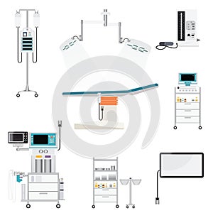 Medical hospital with medical equipment