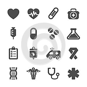 Medical icon set, vector eps10 photo