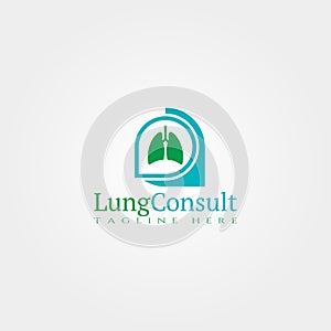 Medical icon template,lung consult logo,creative vector design