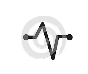 Medical pulse icon vector logo design template