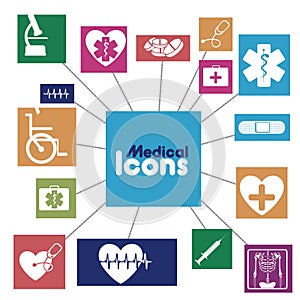 Medical icons infographics