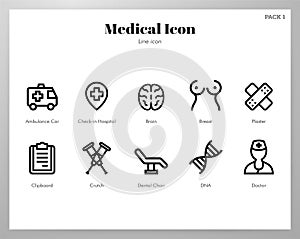 Medical icons Line pack