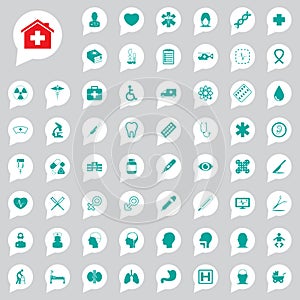 medical icons set