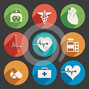 Medical icons, vector