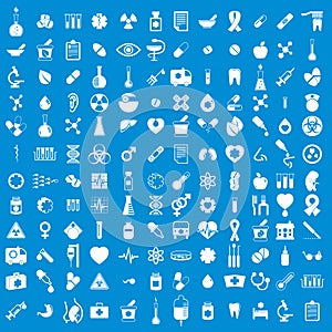 Medical icons set, vector set of medical and medicine signs.