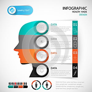 Medical Infographic Design head template.