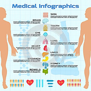 Medical infographic flat