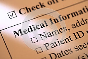 Medical information form