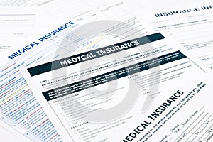 Medical insurance form,