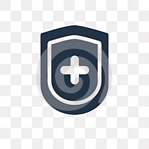 Medical insurance vector icon isolated on transparent background