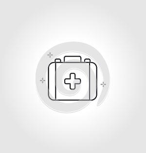 Medical Kit Icon Vector. Medkit icon vector illustration - Sign or Symbol