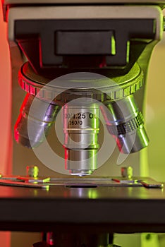 Medical Laboratory Microscope Closeup