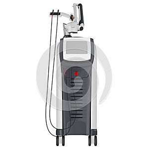 Medical laser device, front view photo