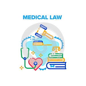 Medical Law Vector Concept Color Illustration