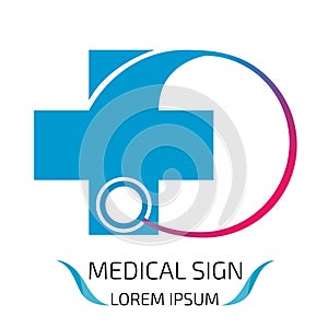 Medical logo design template.