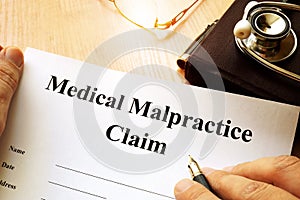 Medical Malpractice Claim.