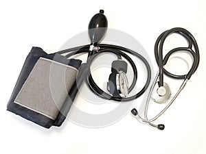 Medical manometer and stethoscope