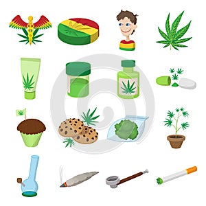 Medical marijuana icons