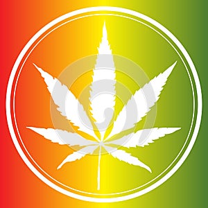 Medical marijuana leaf logo